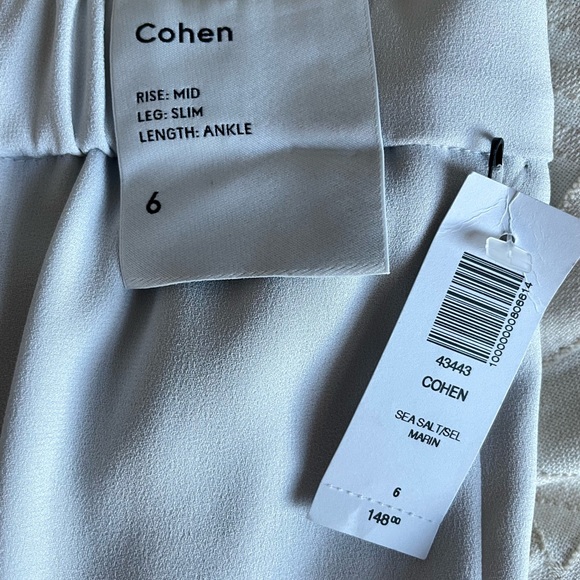 Aritzia (Babaton) Cohen Pant in Sea Salt BNWT Size 6 - Picture 4 of 7